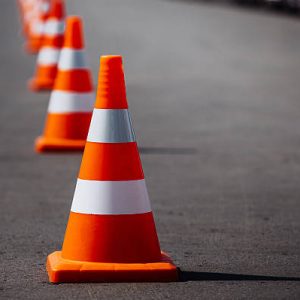 orange road cone