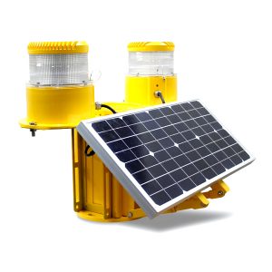 solar powered led medium intensity double obstruction light