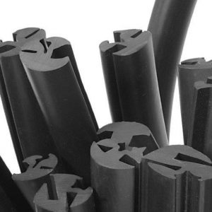 black rubber extrusions