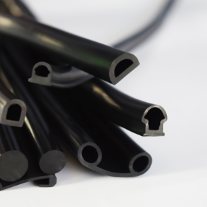 black rubber tubing