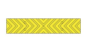 yellow chevron strip
