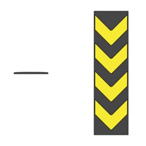 reflective chevron wall guard