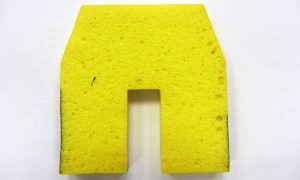 chamfered slotted foam edge