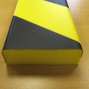 black and yellow flat foam edge