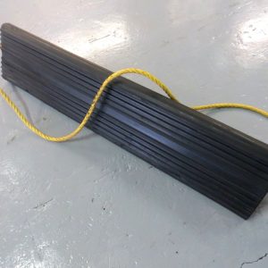 black aircraft wheel chock