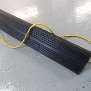 long black aircraft wheel chock