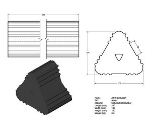 black aircraft wheel chock