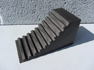 black small rubber chock