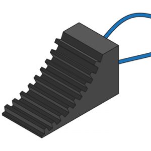 black small rubber chock