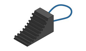 black small rubber chock