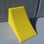 yellow plastic chock