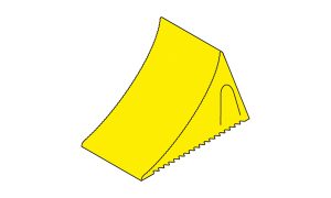 yellow plastic chock