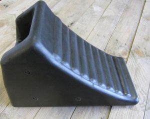 black handled rubber chock