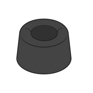 black rubber buffer