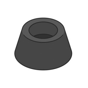 black rubber buffer
