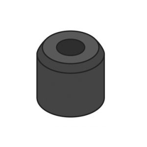 black rubber buffer