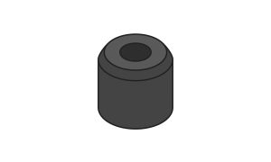black rubber buffer