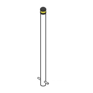 capped galvansied bollard