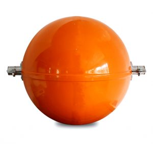 orange aircraft warning obstruction marking sphere