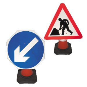 workmen traffic signs