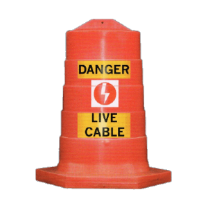 orange live cable cover cone