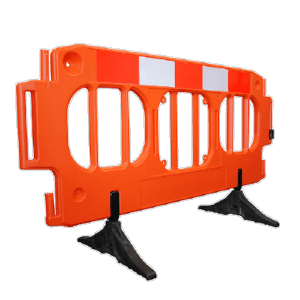 orange large traffic barrier
