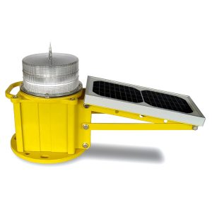 solar powered low intensity obstruction light