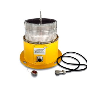 yellow solar powered obstruction light