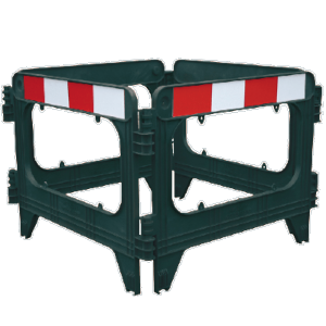 green quad traffic barrier