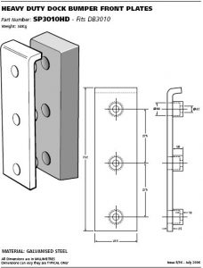 heavy duty dock bumper front plates