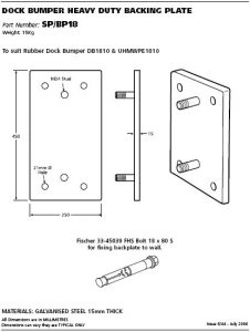 dock bumper heavy duty backing plate