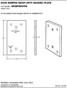 dock bumper heavy duty backing plate