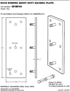 dock bumper heavy duty backing plate