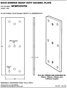 dock bumper heavy duty backing plate
