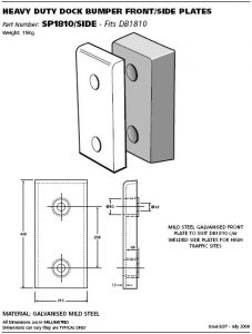 heavy duty dock bumper front/side plates