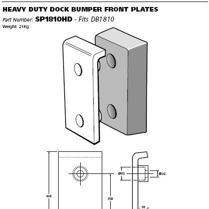heavy duty dock bumper front plates