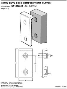 heavy duty dock bumper front plates