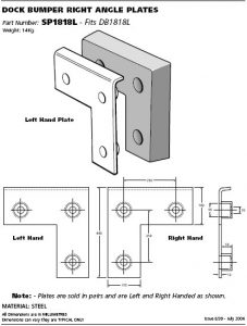dock bumper right angle plates