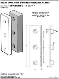 heavy duty dock bumper front/side plates