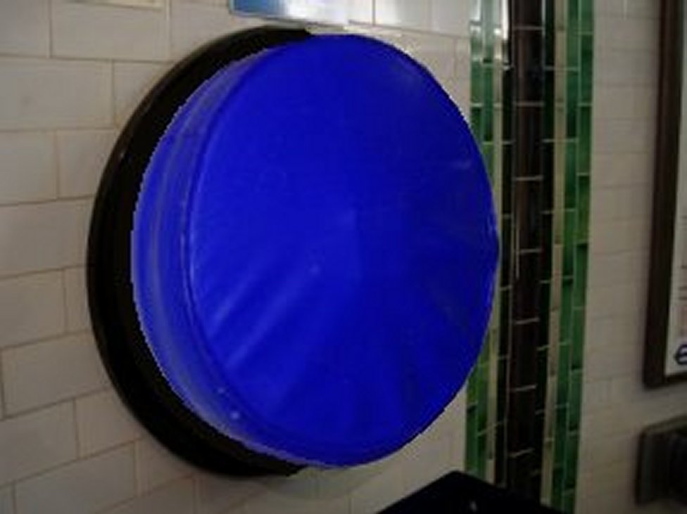 blue help point cover london underground